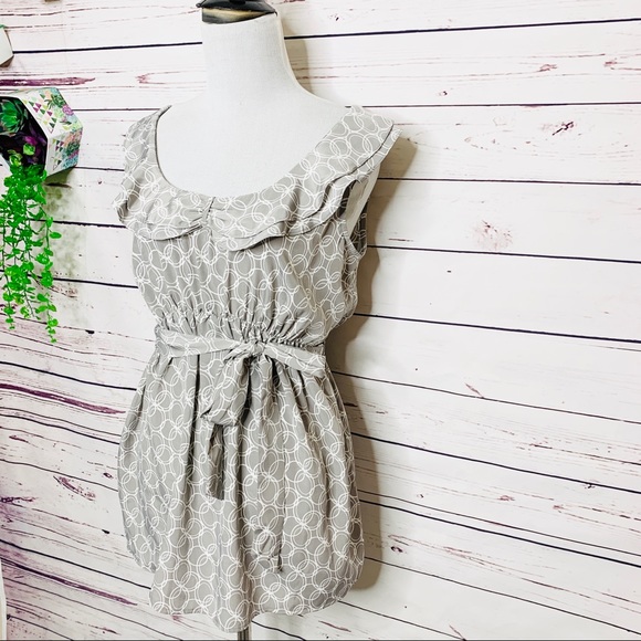NWT Motherhood Maternity Gray & White Babydoll Top Size Small - Picture 4 of 8